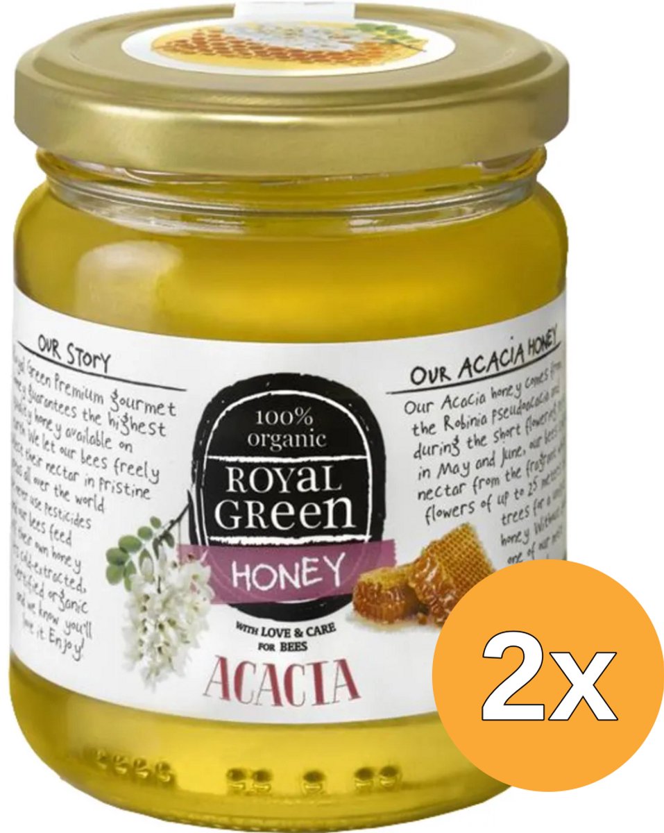 2x Royal Green Acacia honey bio (250 gr)