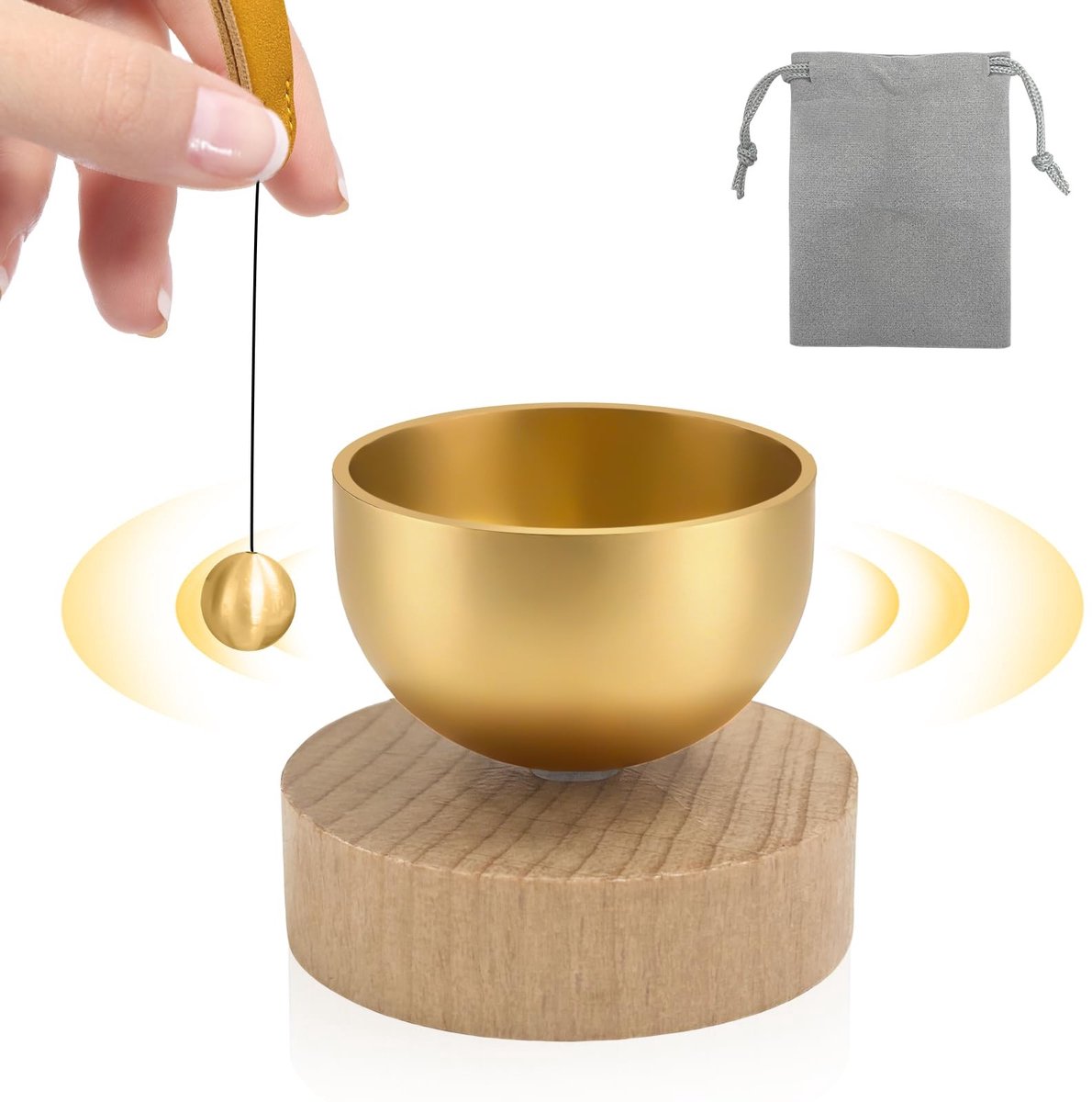 Solidchoice - Kleine Tibetaans Flangschaal in Goud
