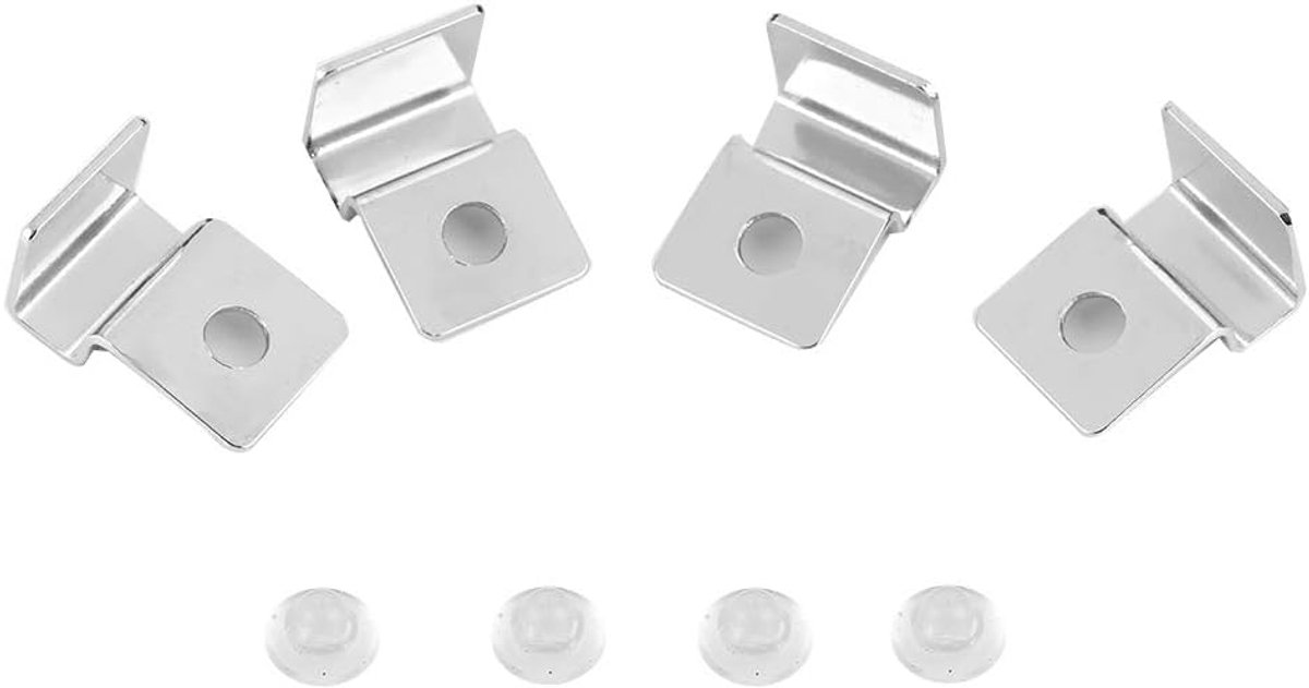 4pcs Fish Tanks Glass Cover Clip Stainless Steel Aquarium Glass Cover Support Bracket Holders Universal Lid Clips for - ShopVlot