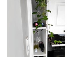 Zoohot Zwarte Wijn Glazen Rek, Onder Kast Metalen Wijnglas Houder, Draad Ophanging 2 Pack - ShopVlot