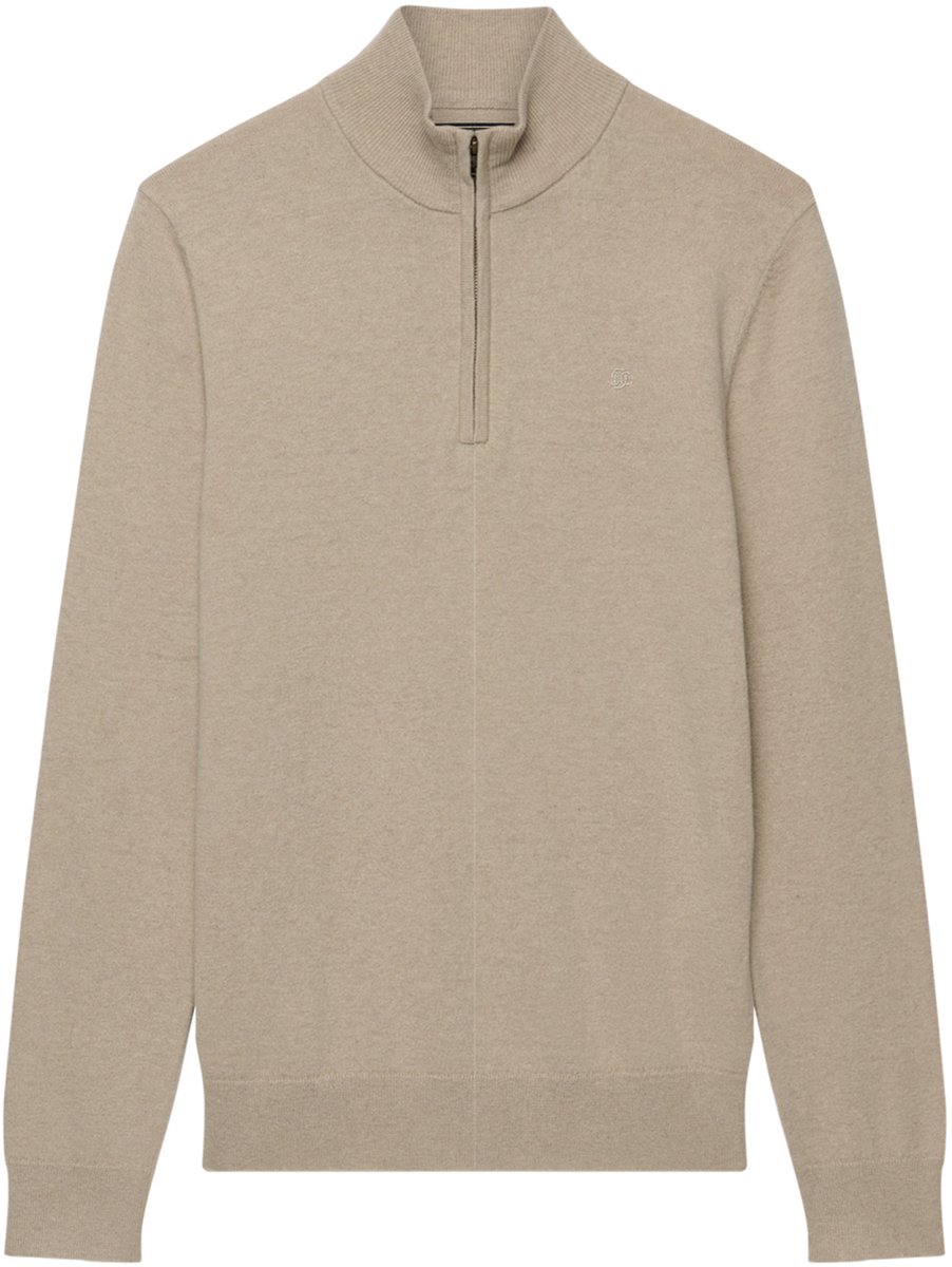 Superdry Trui Ess Lw Wool Blend 1/2 Zip M6110783a Barley Marl Mannen Beige