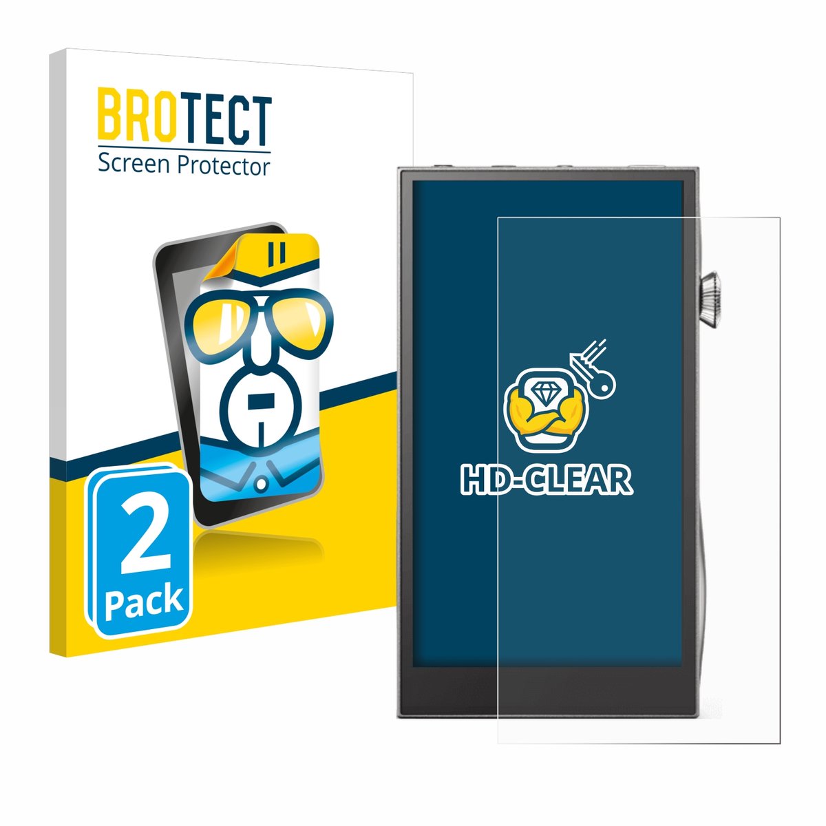 BROTECT - Screenprotector voor Astell&Kern A&futura SE300 - Folie Beschermfolie transparant 2 Stuks