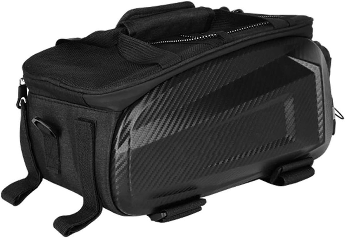 Fietszadeltas - Fietstas Achter - Fietsen Organiseren - Uitbreidbaar 30L - 33 x 275 x 175 cm - Zwart