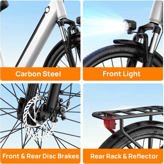 E26 26-inch elektrische fiets met uitneembare 48V 10,4Ah-accu — afbeelding 4