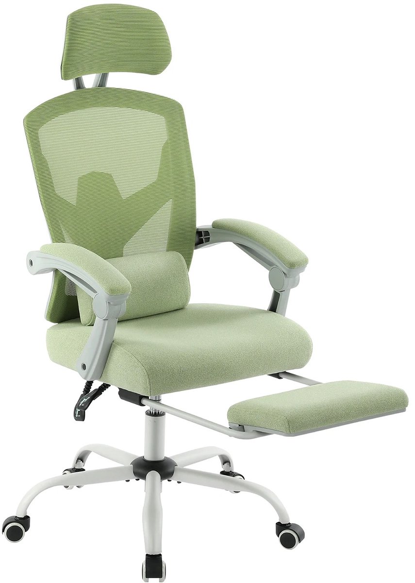 Geargalaxy Bureaustoel - Ergonomische Stoel - Gamingstoel - Computerstoel - Draaistoel - Werkstoel - Hoge Rugstoel - Groen