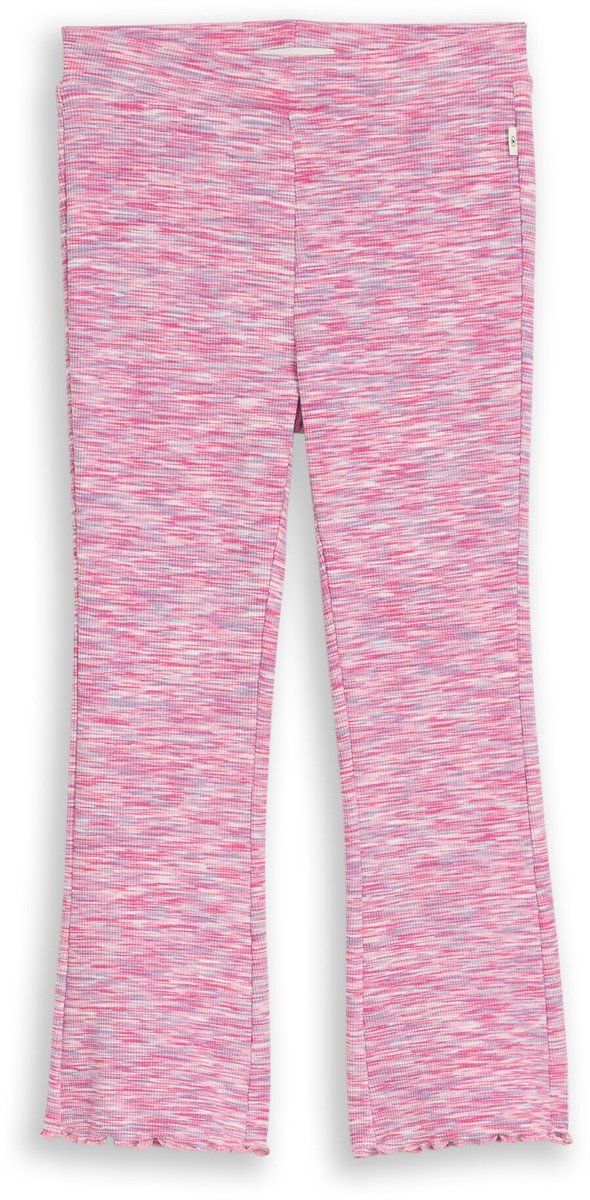 Tom Tailor - Flared-legging met geribbelde structuur - Maat 98 - pink space dye texture