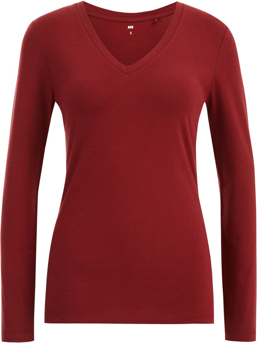 WE Fashion Dames T-shirt van biologische katoenmix