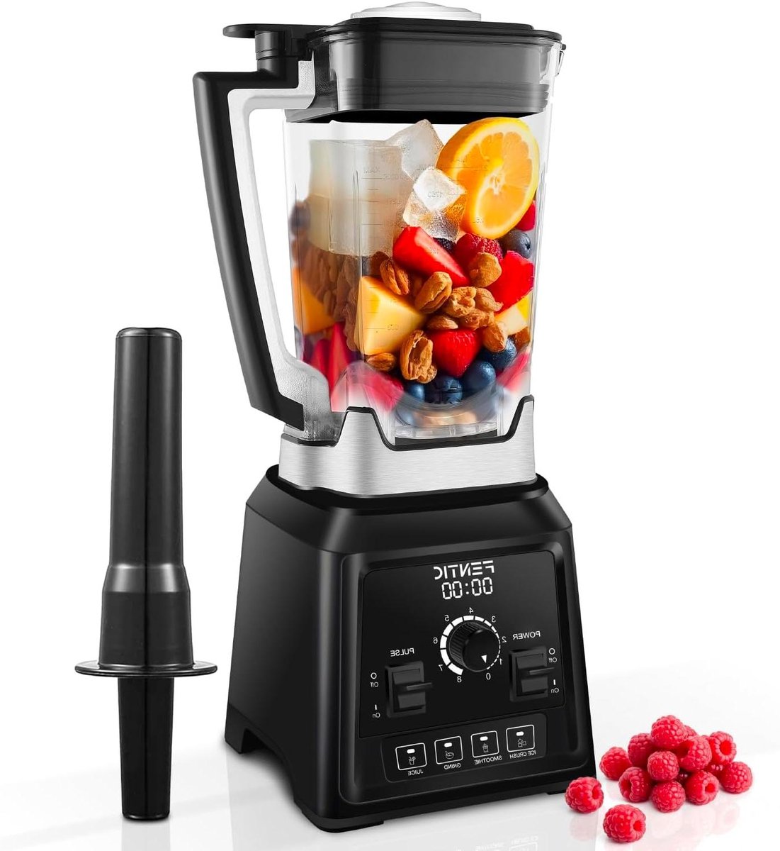 Krachtige Blender - Keuken Mixer - Smoothies Maken - 8 RVS Messen - 2 Liter Kan - Zwart