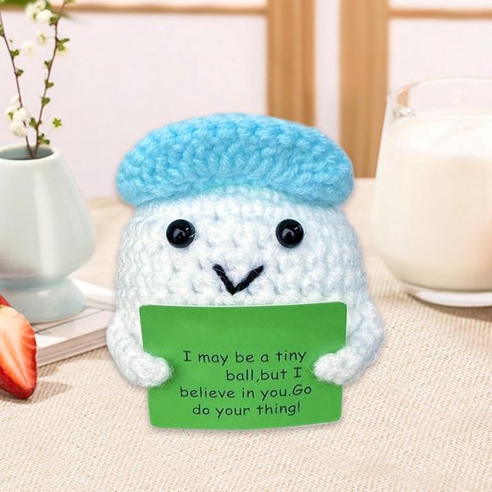 Gehaakte Knuffel - Golfbal Pop - Decoratie Kantoor - Handgemaakt Vakmanschap - 6 cm - Enkel kenmerk — afbeelding 3