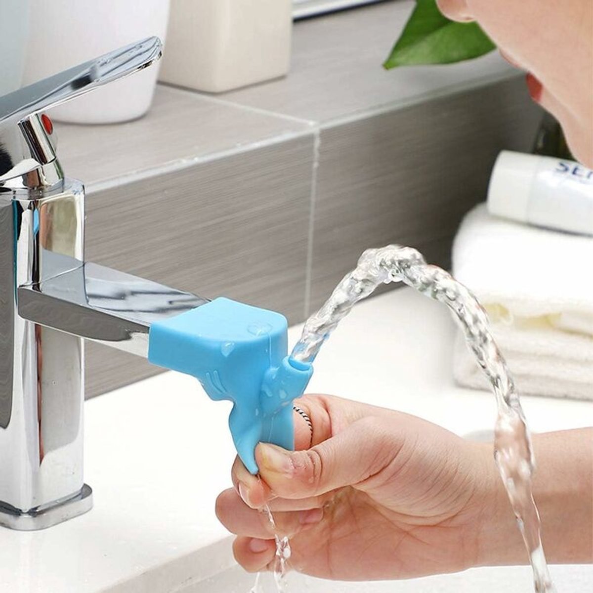 2 stuks kinderkraanverlengstukken - Universeel kraanverlengstuk voor keukenwastafel, badkamer, keuken, toilet - Voor het wassen van handen en gezicht