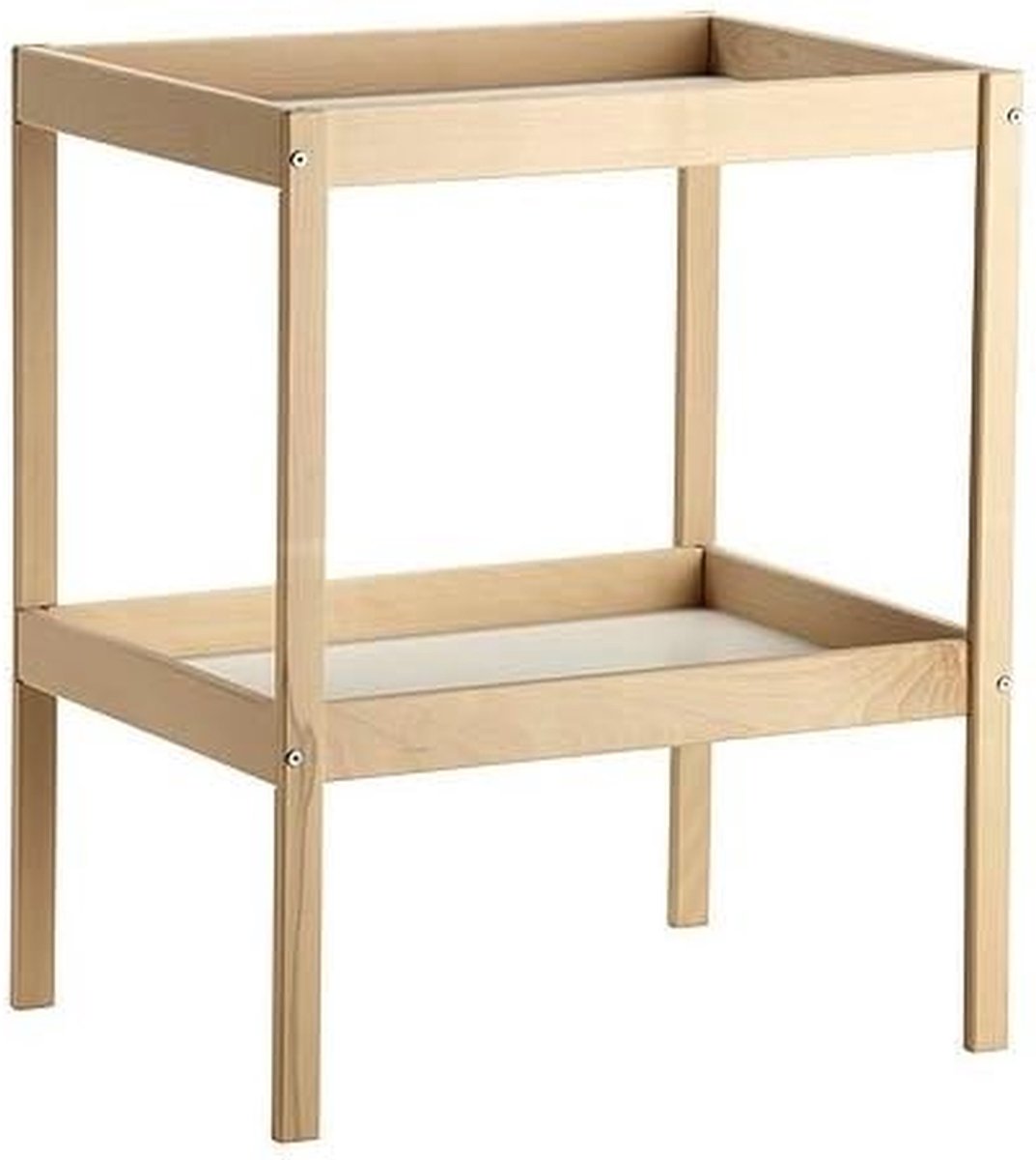 Baby Verschoontafel - Babycommode Station - Baby Verzorgen - Massief Beukenhout - 72 x 53 x 87 cm - Houtkleur