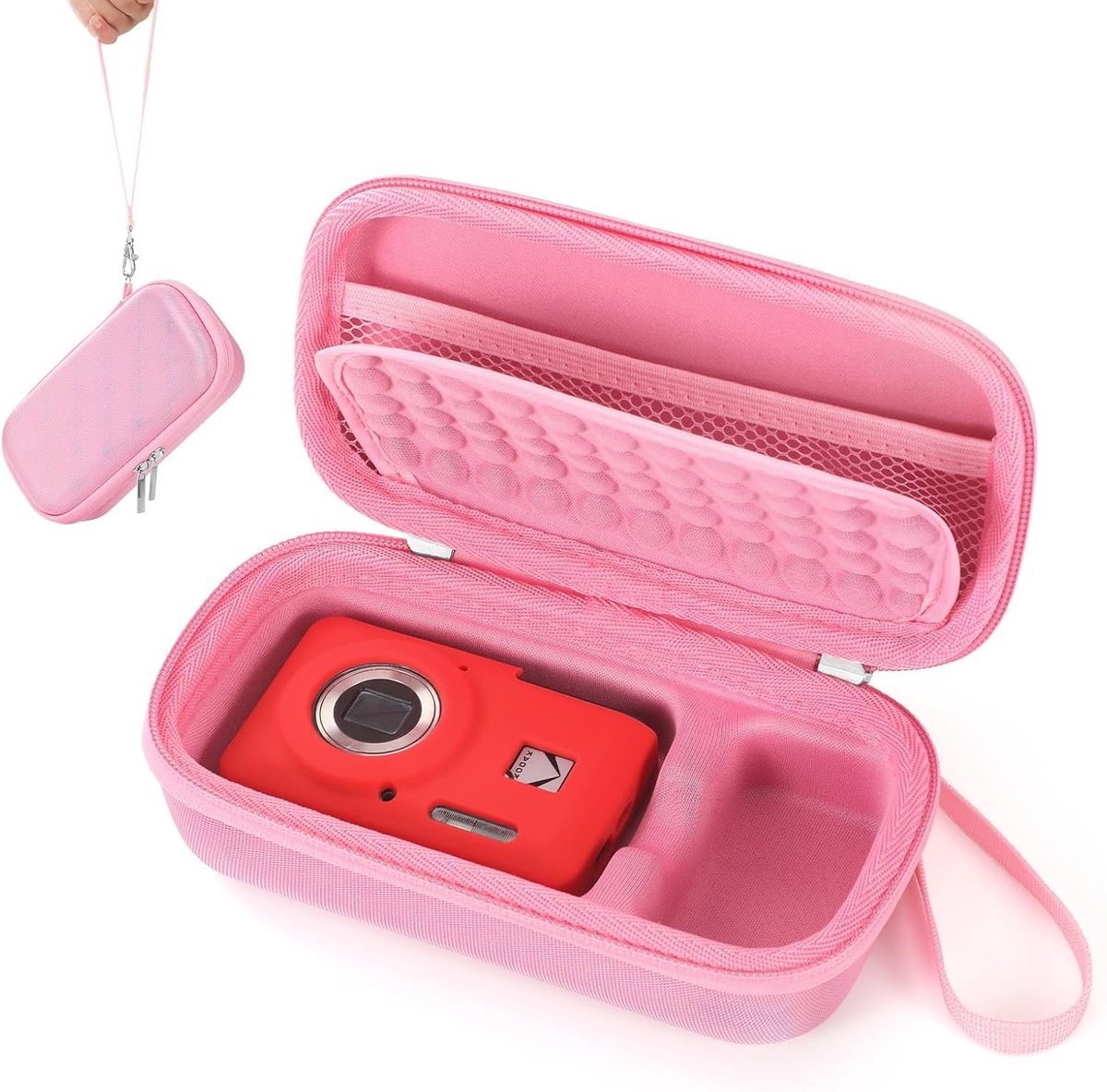 Draagtas voor Digitale Camera's, Geschikt voor Kodak PIXPRO Z55/Z45, Roze Reisopslag, Camera Accessoires en Bescherming