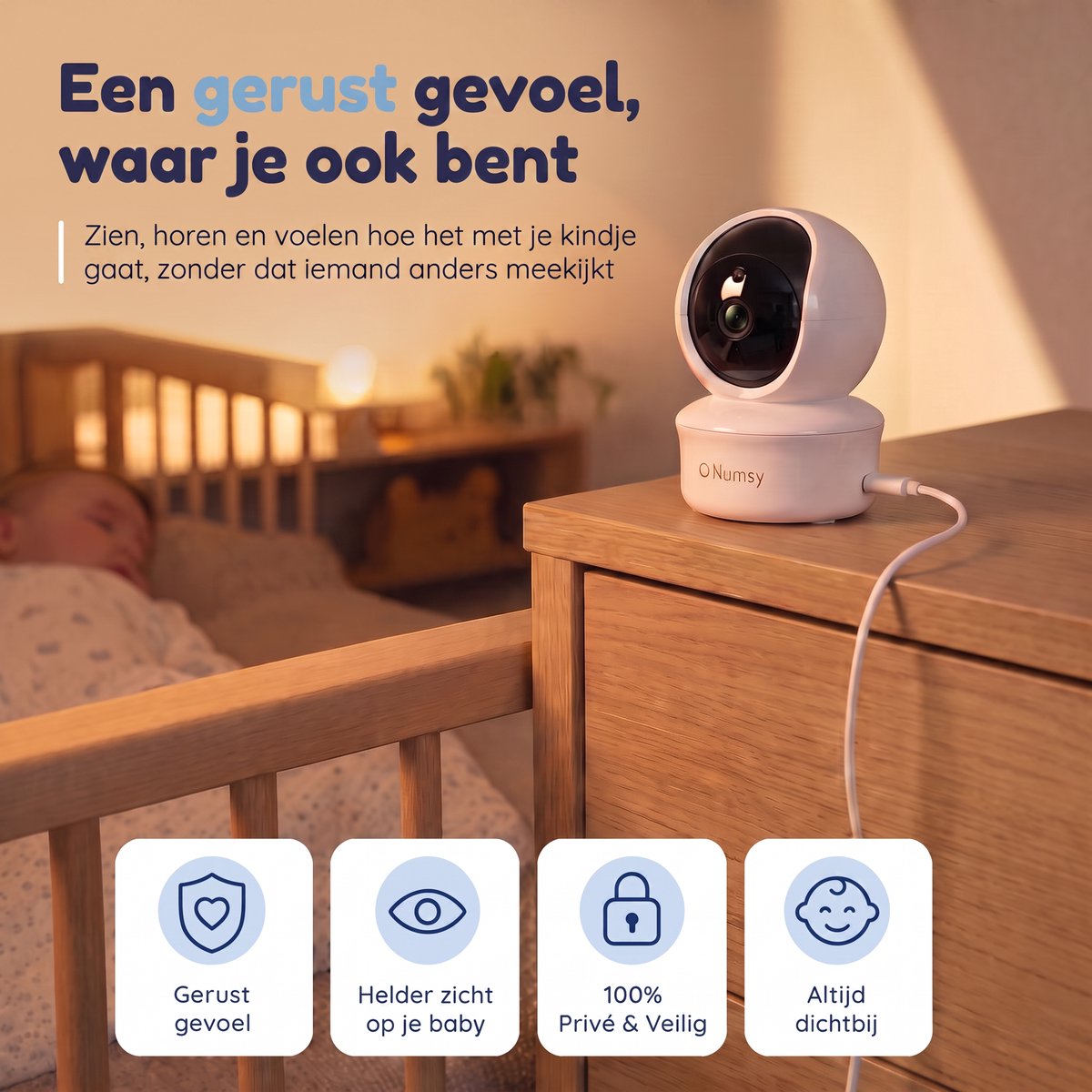 Numsy Parent Pro Babyfoon met Camera - afbeelding 2