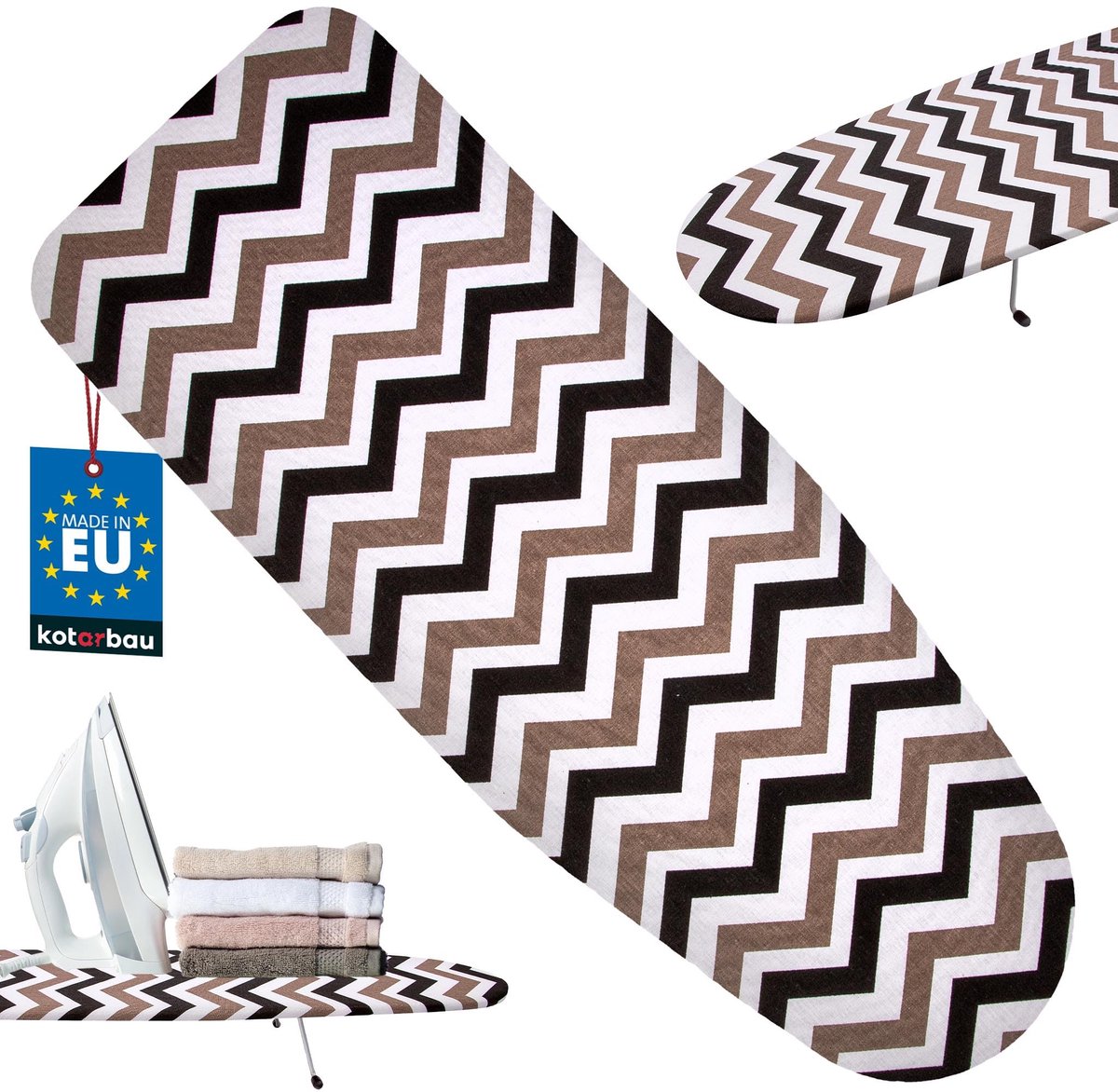 KOTARBAU® Strijkplank voor Stoomgenerator - Inklapbare Strijkplank 75 x 27cm - Strijkplank voor Stoomstrijkijzer - Bruin