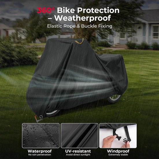 Driewielerhoes - bakfietshoes - Waterdichte fietshoes - Stevige en duurzame fietshoes - 220*100*110 cm - Zwart - Oxford-stof — afbeelding 4