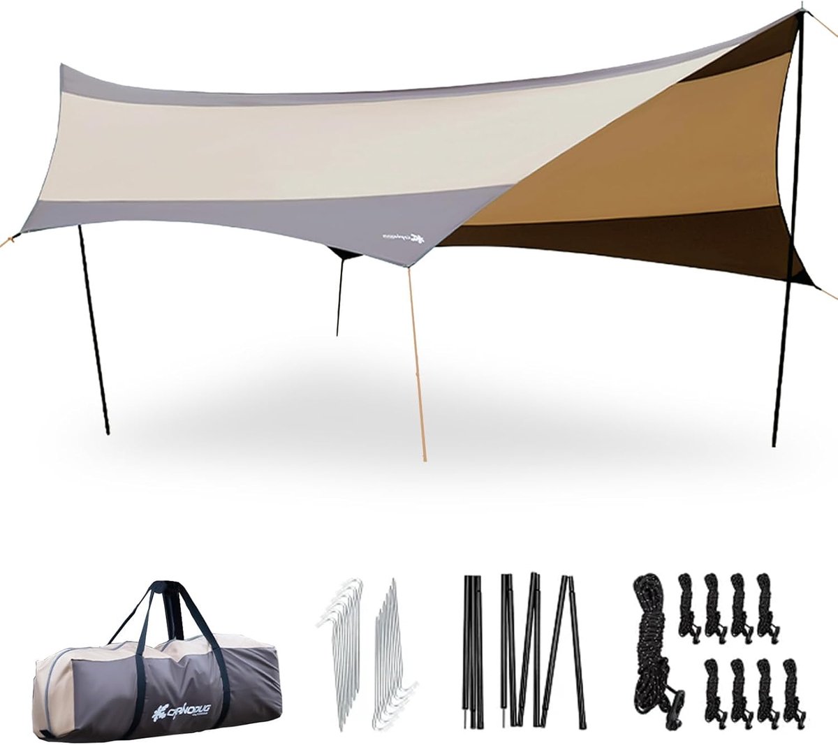 Tentzeil 5.6 x 5.6 m - UV-bestendig - Waterdicht en ultralicht - Perfect voor kamperen - SnelShoppen
