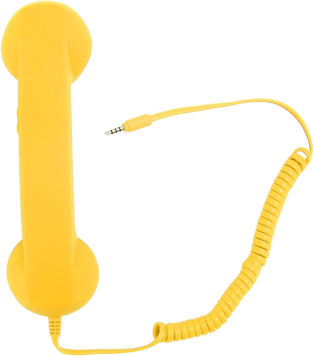 SnelShoppen - Retro Telefoon Hoorn met Eén-Touch Antwoordknop, Volume Regelaar, Geluidswitch, 3.5mm Aansluiting, Compatibel met de meeste Smartphones