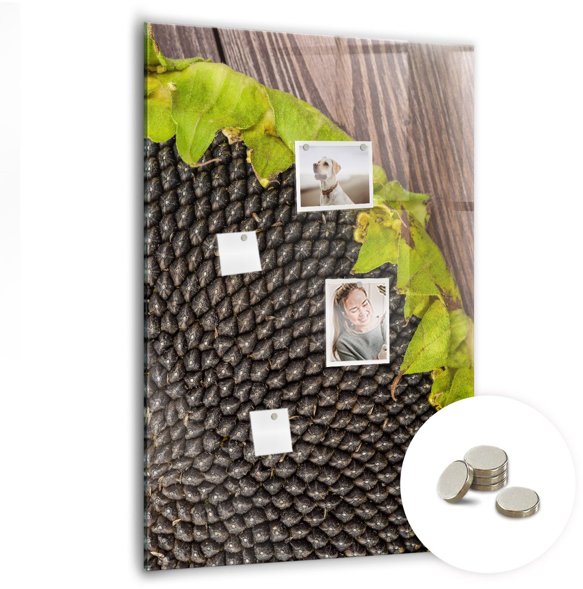 Coloray Glazen Magneetbord - Magnetisch Bord Abstract landschap - 70x100 cm - Bruin Magneetbord - Magnetic Board - Wanddecoratie