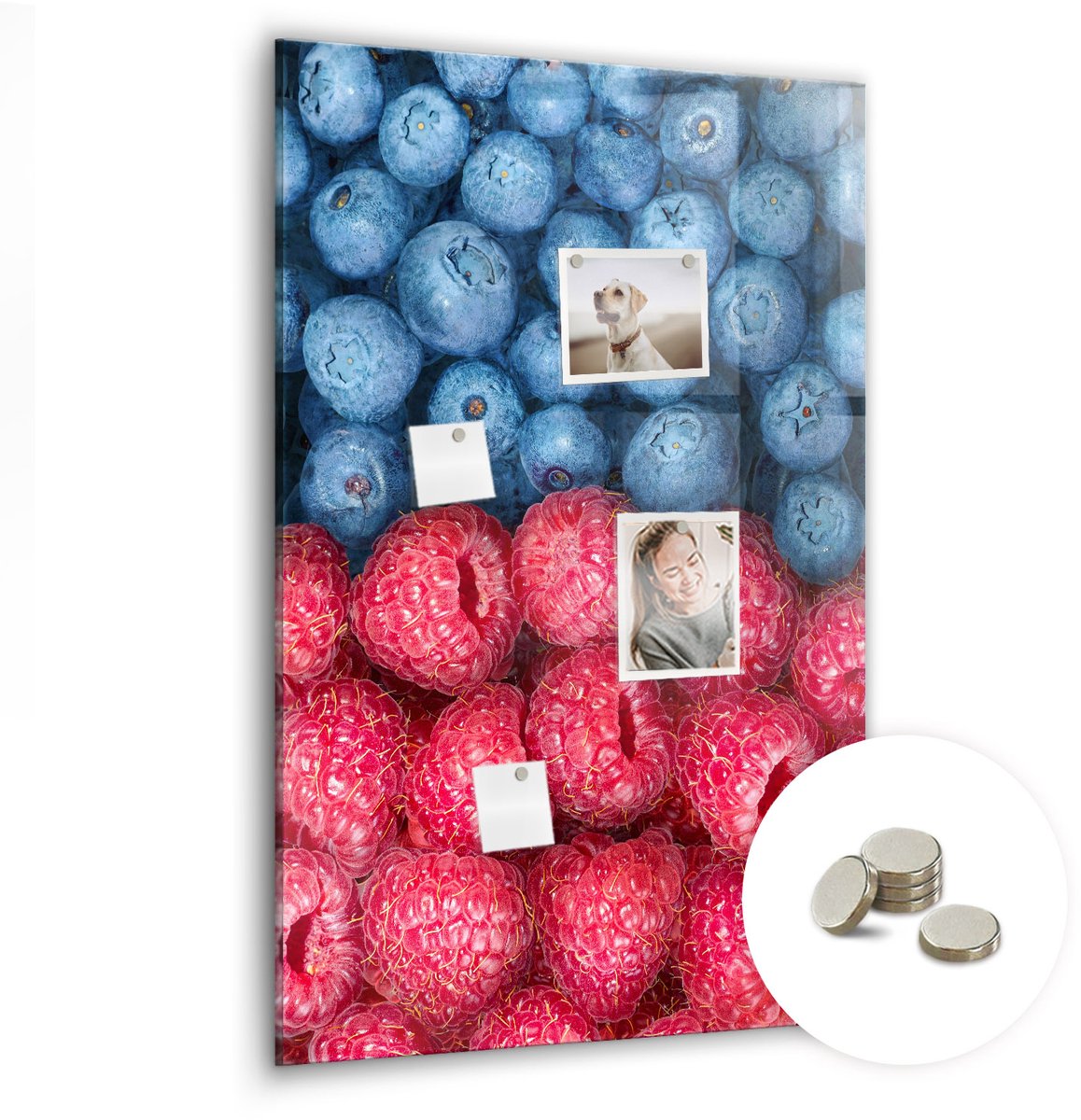 Coloray Glazen Magneetbord - Magnetisch Bord Kleur: flesgroen - 60x90 cm - Roze Magneetbord - Magnetic Board - Magnetisch Wandbord
