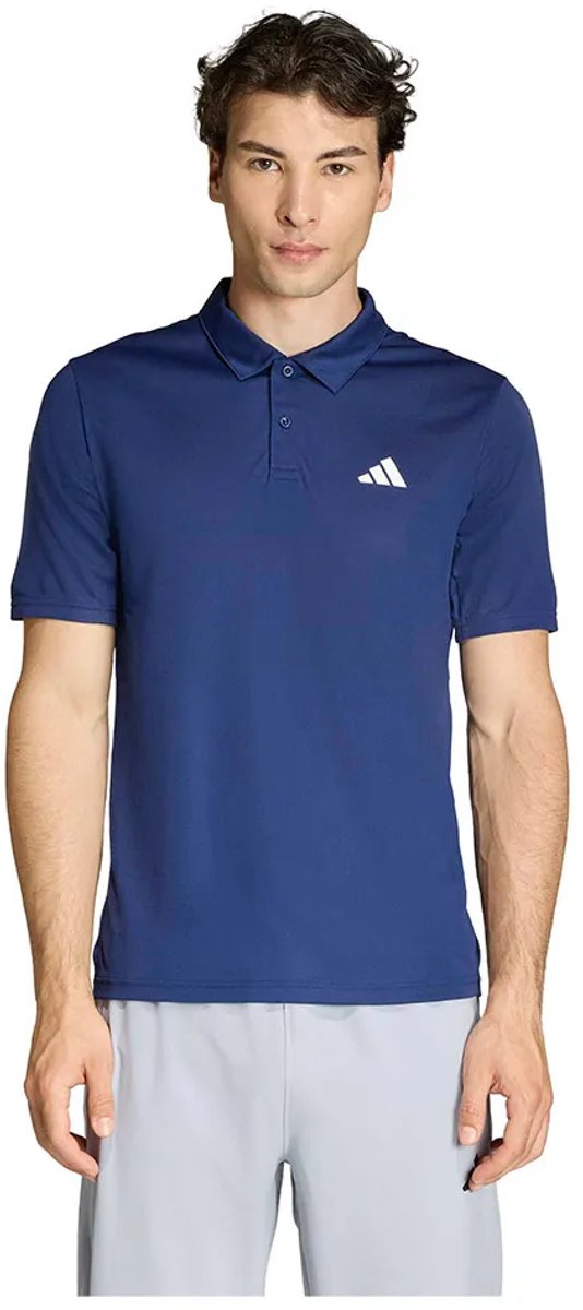 Adidas Workout Essentials Base Korte Mouw Poloshirt M Regular Man Blauw