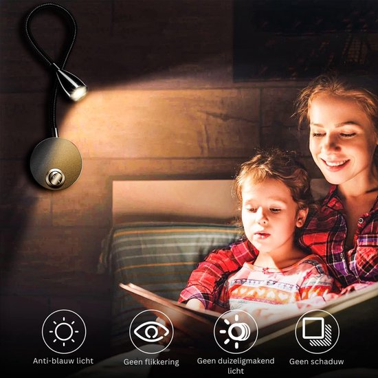 Zavio® Bedlampjes Hoofdbord - Leeslampjes - Bedlamp Slaapkamer Volwassenen van zavio — afbeelding 4