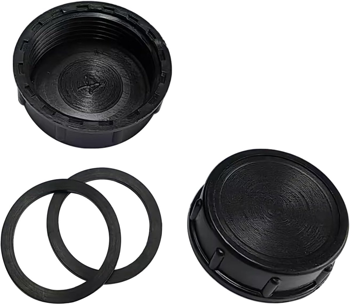 SnelShoppen - 2Stuks Keukenafvoer Pijp Plug, 39mm Draadkap, Zwart, Hoogwaardige PVC, Afvoerstopper voor Keuken en Badkamer, Eenvoudige Installatie