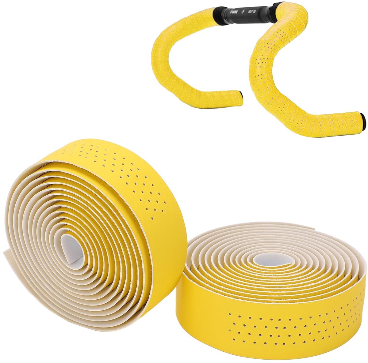 SnelShoppen - Pack van 2 EVA Leren Fietshandvatten voor Fiets Stads- en Racefiets Grip Tape met Plakband, Zacht en Comfortabel, Verkrijgbaar in Meerde