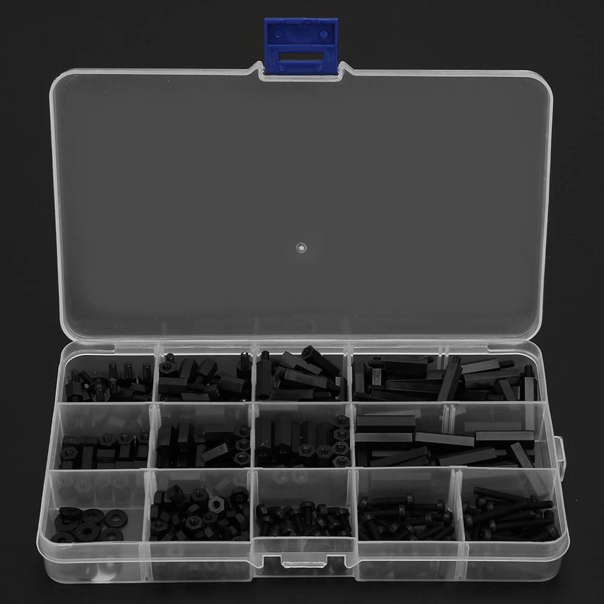 SnelShoppen - FPV Drone Schroefset M3 Moeren en Schroeven 320 Stuks Zwart Nylon Inclusief Hex Kolom Steunen en Afstandhouders