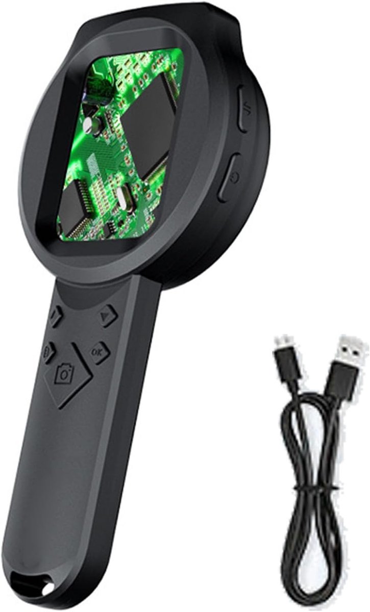 500x loep – handmicroscoop met 2,8-inch IPS HD-scherm – 15 LED-verlichting – digitale loep voor lezen, inspectie, sieraden, verkenning.