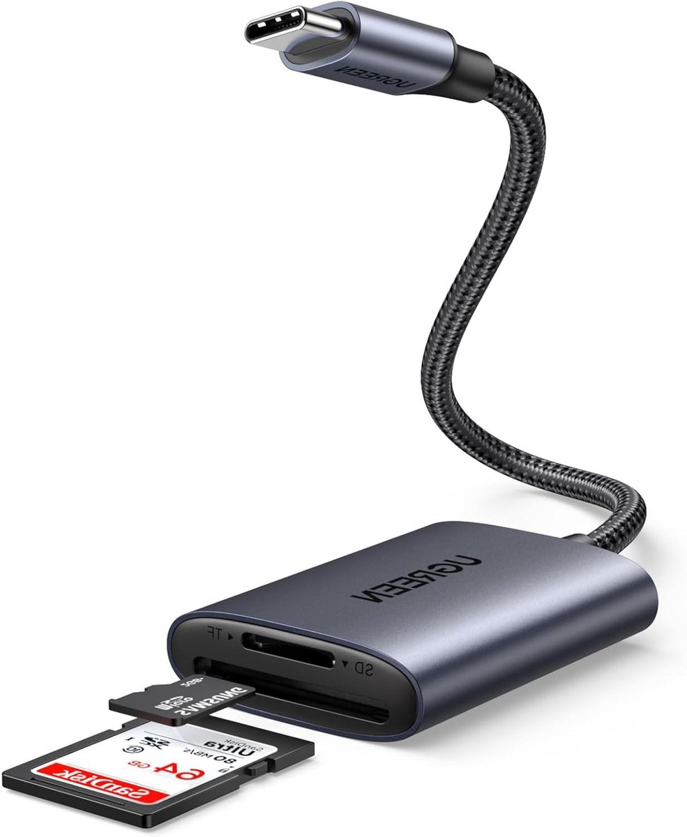 Kaartlezer - SD TF - Bestanden Overzetten - Dubbel Kaarten Lezen - 5Gbps Snelheid - Grijs