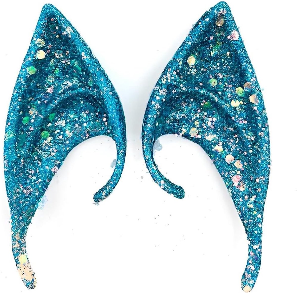 Elf Ears voor Vrouwen, Latex Feeënears in Blauw, XS Maat, Perfect voor Cosplay en Fantasy Kostuums