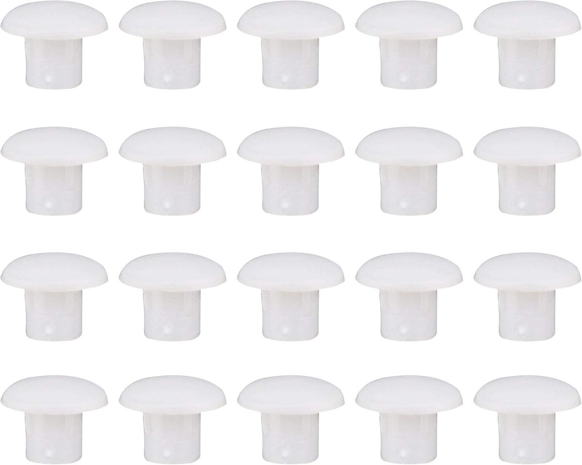 SnelShoppen - 250 Stuks M5 Boorkappen (5 mm) voor Drukken, Blindkappen, Kunststof, Hoge Corrosiebestendigheid, Ideaal voor Hout en Meubels