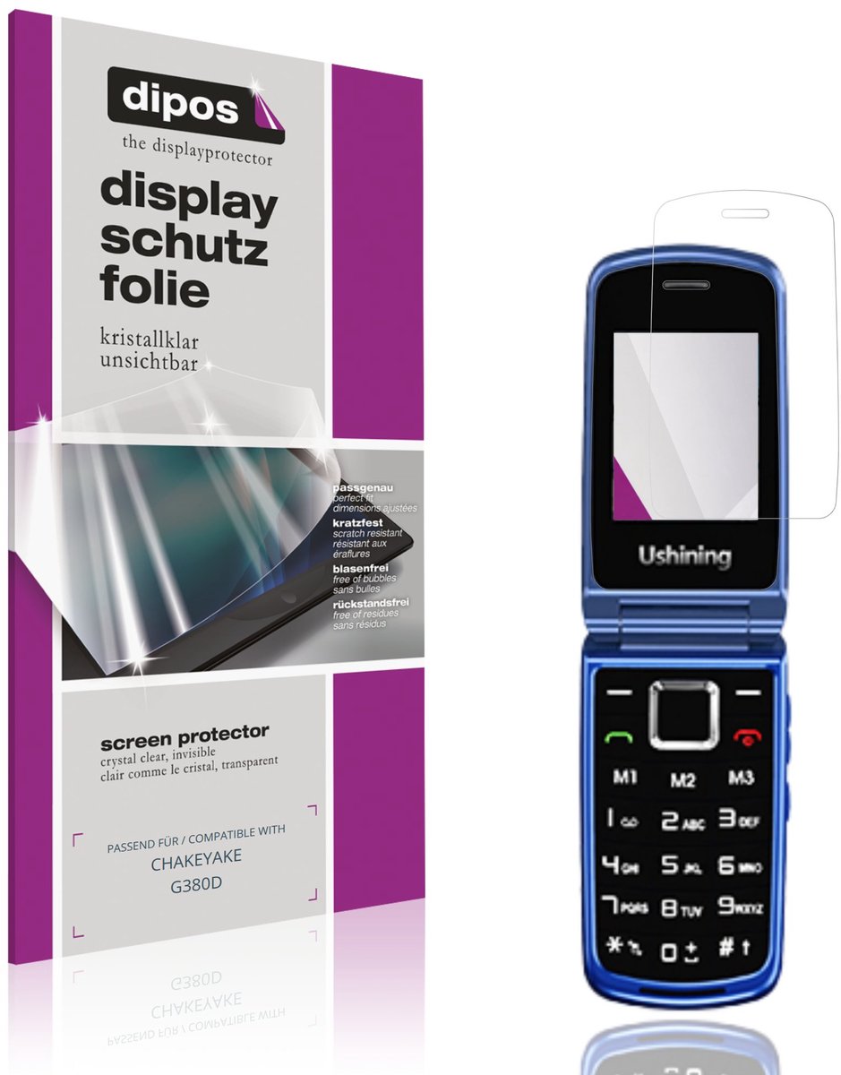 dipos – 4x Beschermfolie geschikt voor CHAKEYAKE G380D | Krasbestendige & heldere Screenprotector Ultra-Thin