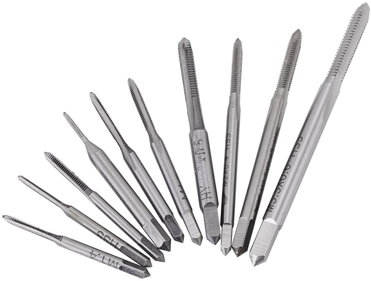 SnelShoppen - 10pcs Mini Draadboren Metrisch M1-M3.5 van Hoogwaardige HSS Staal - Robuust, Roestvrij, Voor Nauwkeurige Draadbewerking