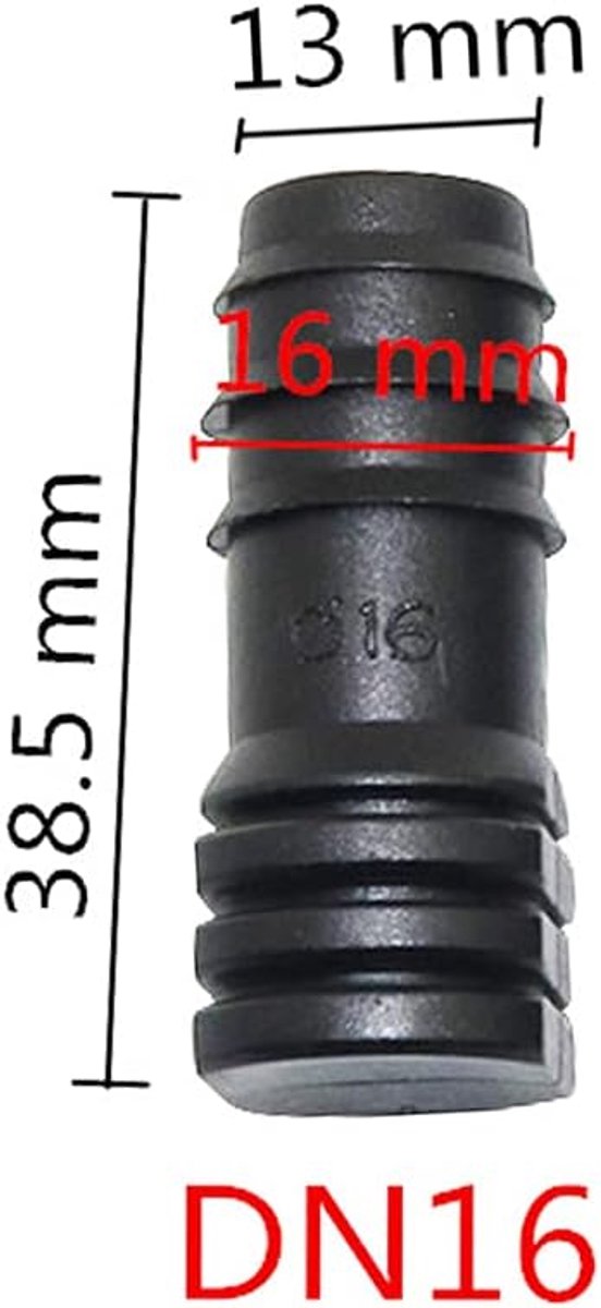 SnelShoppen - 50 Stuks 16mm Tuinslang Eindpluggen, Tuinaccessoires, Irrigatie, Hoogwaardige PP Kunststof, Voor Horticultuur en Tuinieren