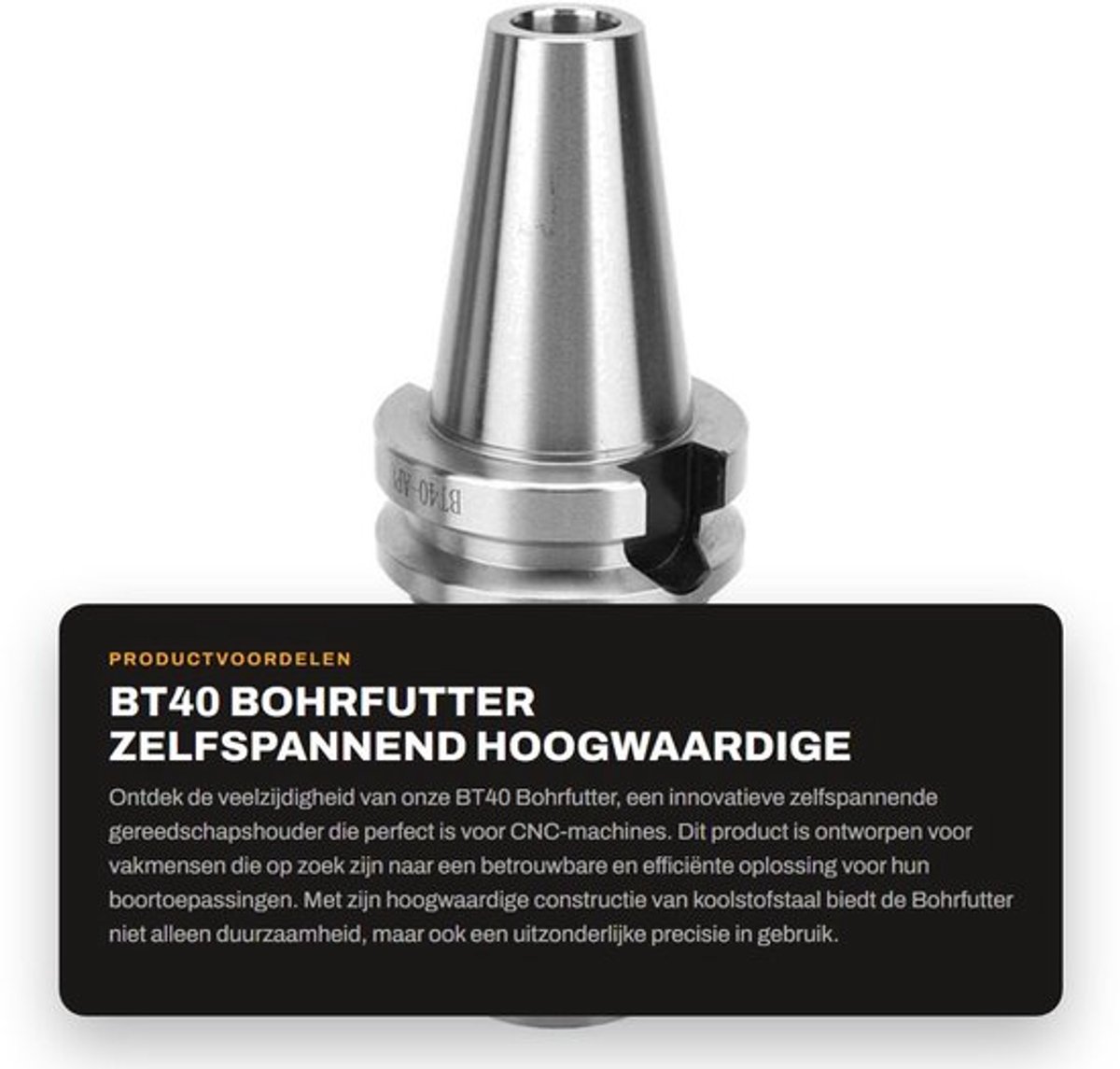 Zelfspannende boorkop - Gereedschapshouder - Koolstofstaal - Freesmachine - Precisie 0,15 - Duurzaam - Gereedschaphouder