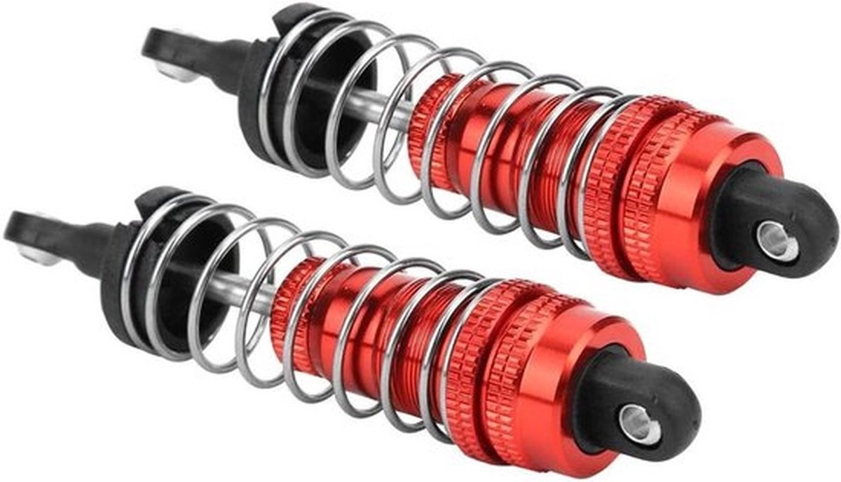Shock Absorbers voor WLtoys 144001 en 1316 RC Modelauto's - Metaal, Blauw en Rood, Reserveonderdelen voor Verbeterde Prestaties
