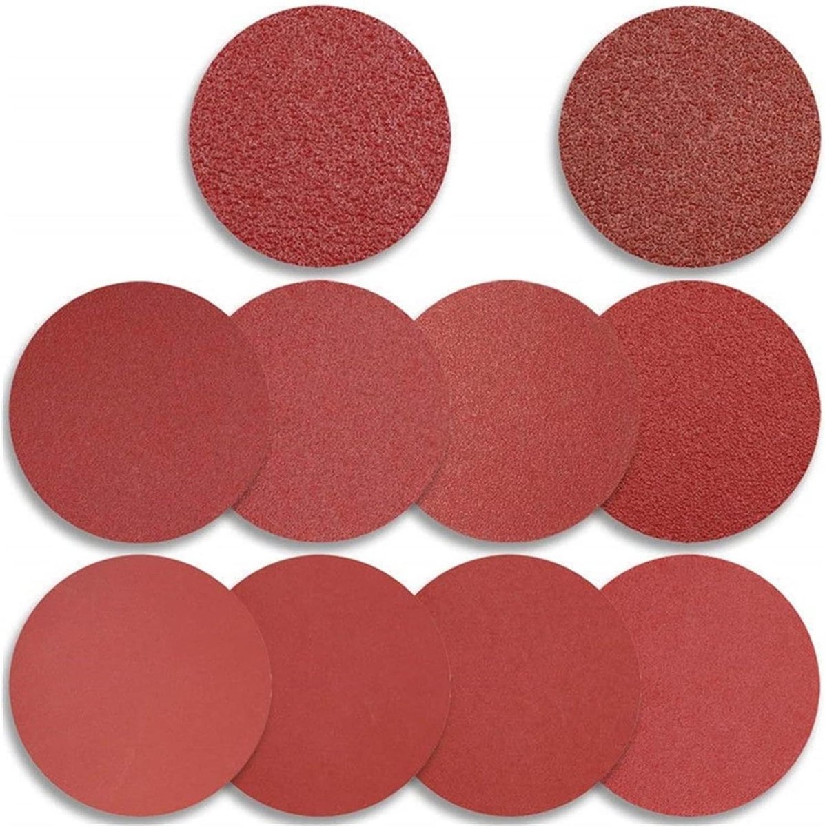 Schuurpapier Schijven - Schuurschijven Zandvellen - Oppervlakken Glad Maken - Aluminium Oxide Korrel - 180 mm - Rood