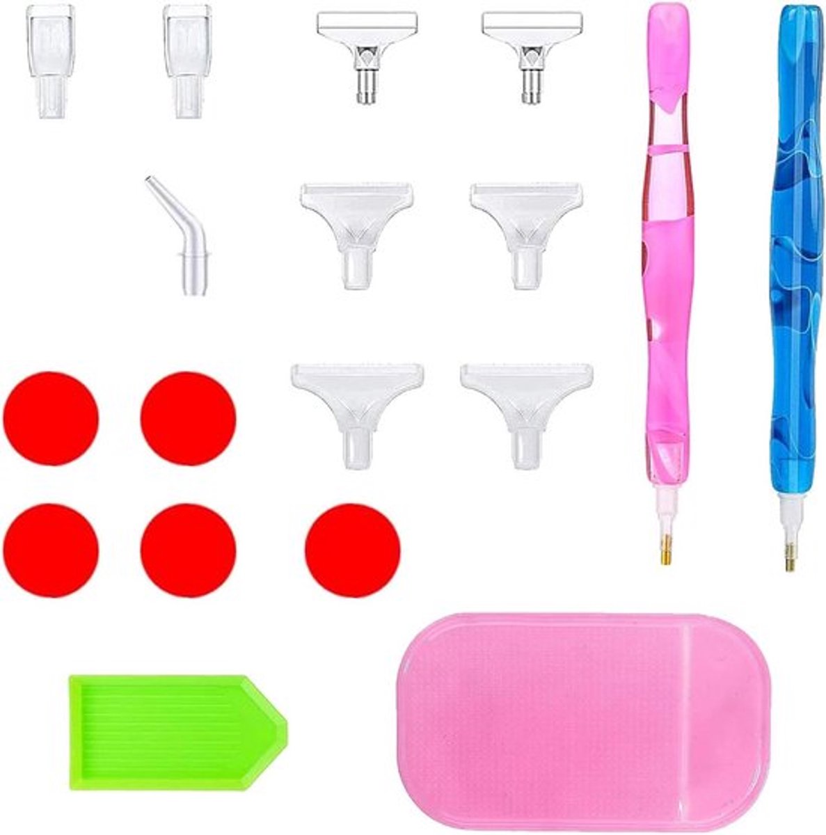 5D Diamant Schilderen Pen met Vervangbare Nib, Perfect voor DIY Kunst en Ambachten, Blauw en Roze Accessoires voor Diamant Schilderen