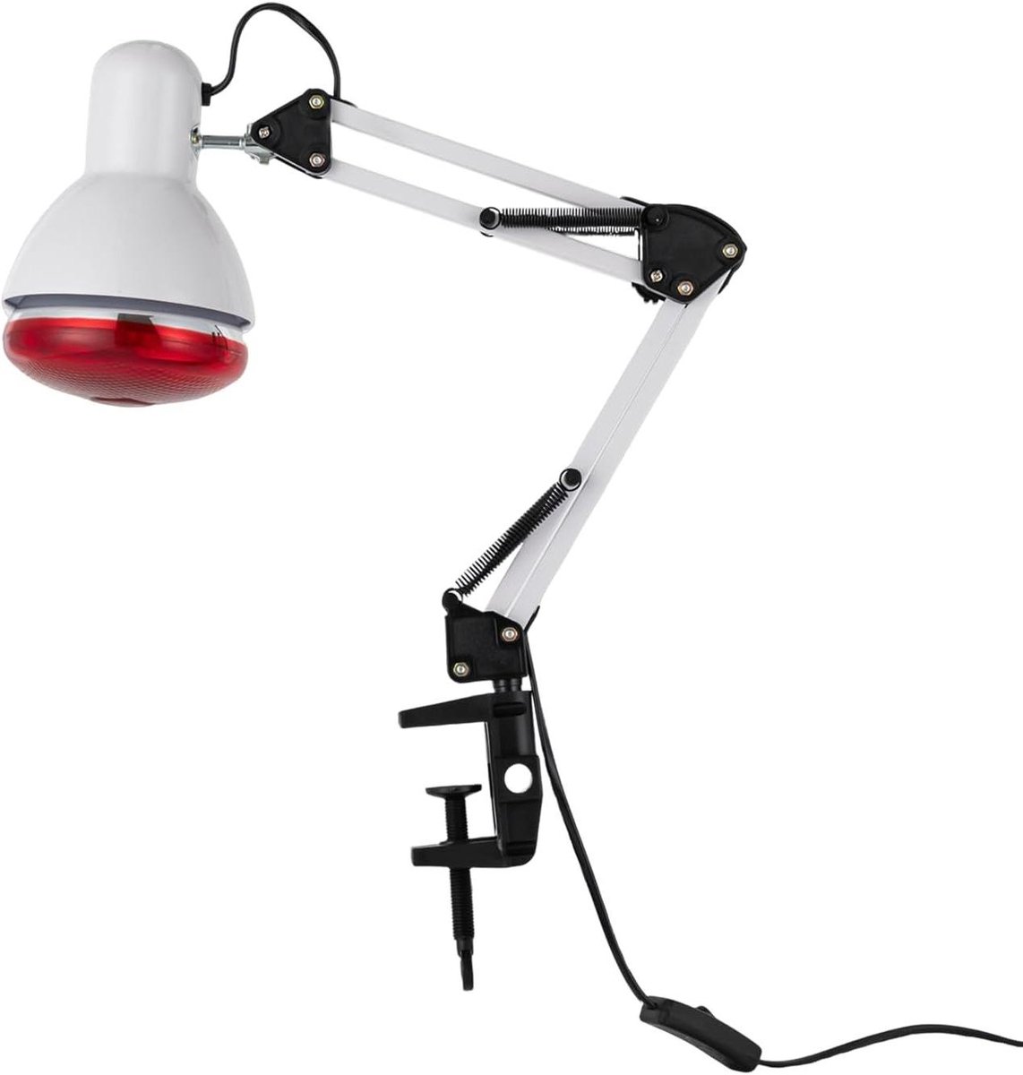 Infrarood Lamp - Warmtelamp Therapie - Pijnverlichting Spieren - Verstelbare Arm - 150W - Wit