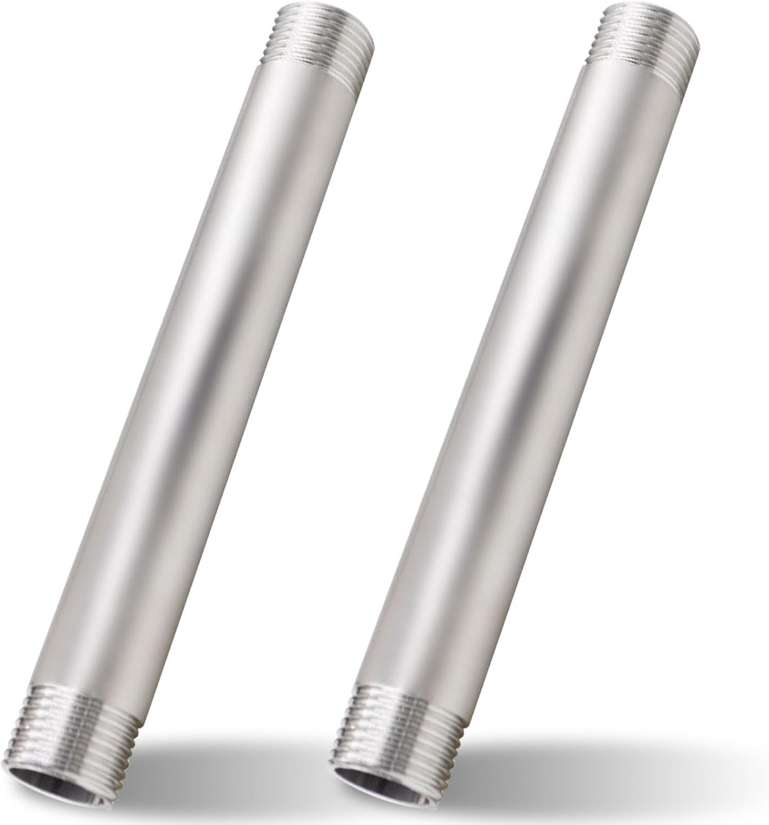 Tap Extension Set of 2 1/2 inch x 200 mm DN15 Thread Extension 1/2 Inch AG x 1/2 Inch AG 200 mm Stainless Steel - ShopVlot