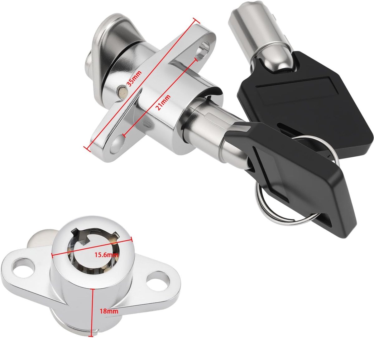 SnelShoppen - 2 Stuks Zadel Tas Slot Set met 2 Sleutels - Vergrendeling voor Harley-Davidson Touring Modellen FLH/T 1993-2013 - Veiligheidsoplossing v