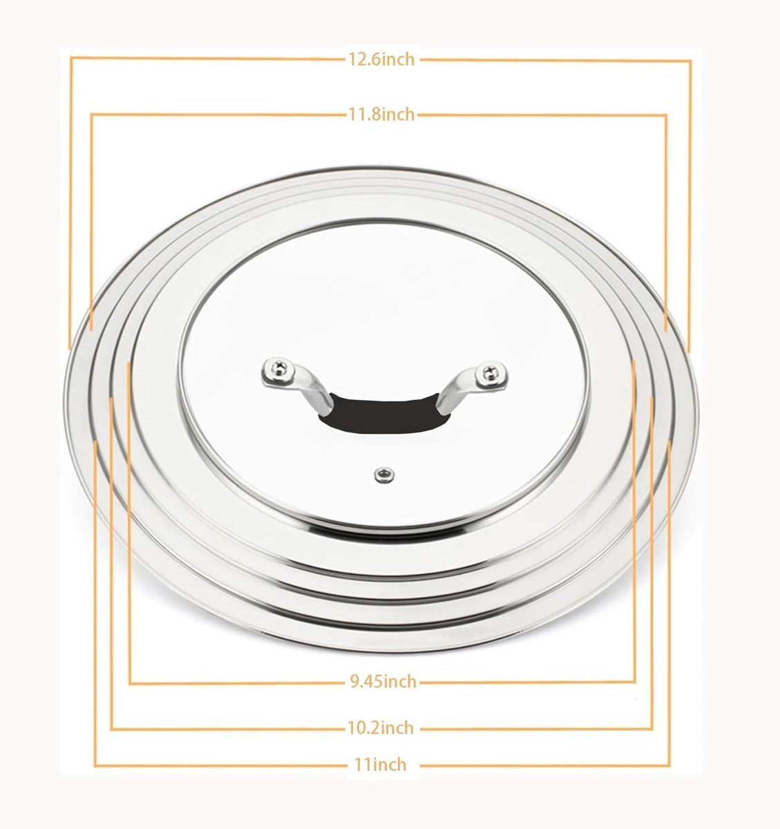 SnelShoppen - Universele Pannendeksel 24-32 cm - RVS en Glas - Hittebestendige Knop - Geschikt voor Pannen, Potten en Wokken - Multifunctioneel Keuken