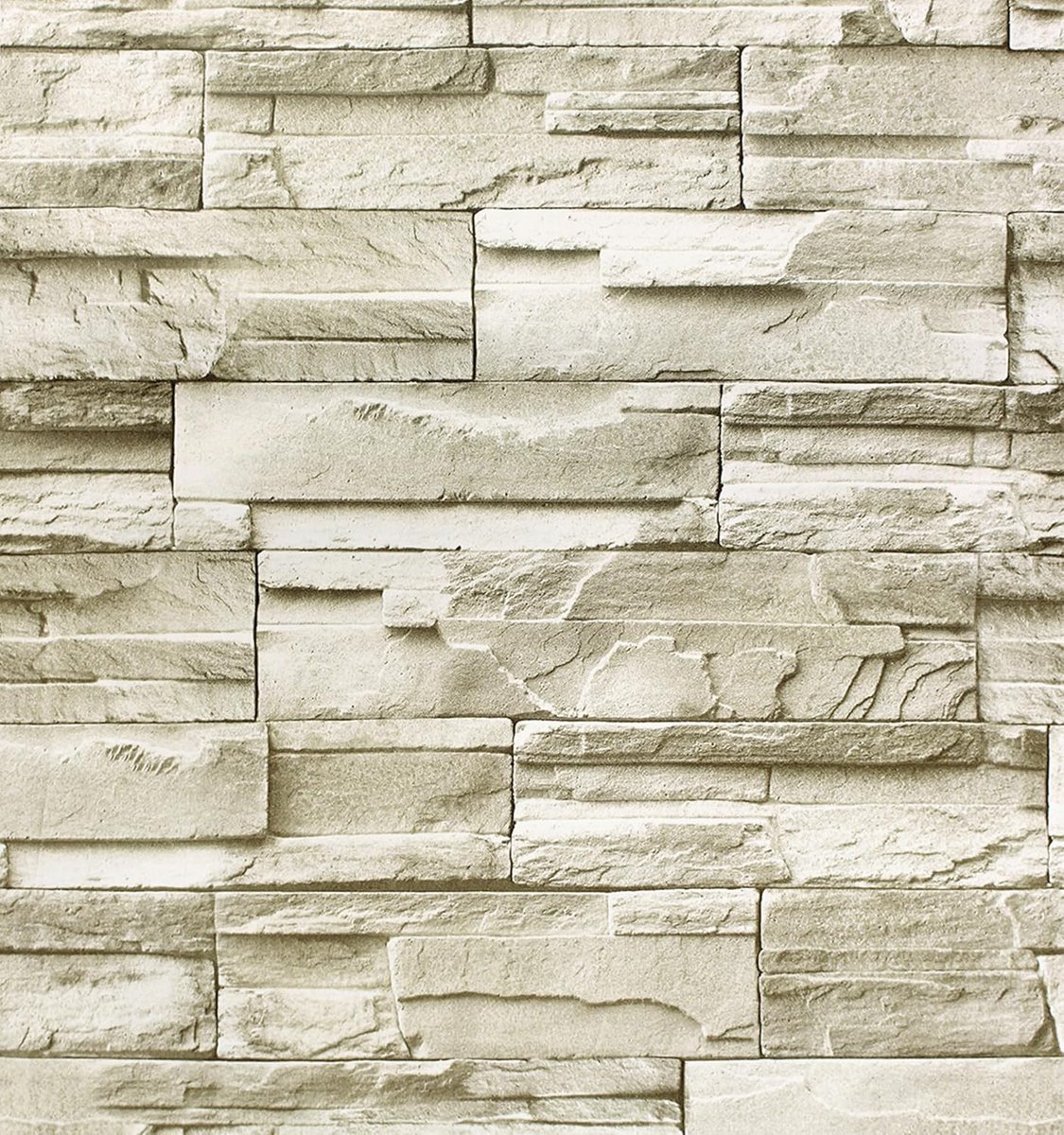 Self-Adhesive Wallpaper Brick Wall Paper Vintage Stone Look Wall Sticker 44 cm x 1000 cm Self-Adhesive Film for - ShopVlot