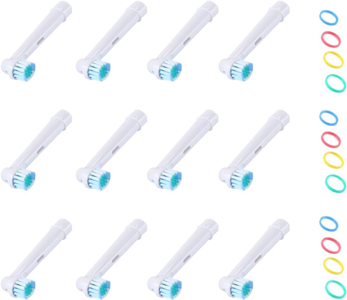 SnelShoppen - Elektrische Tandenborstelkop Verpakking van 4 - Dupont Nylon Borstels - 3D Technologie - Geschikt voor Oplaadbare Tandenborstels - Kleur