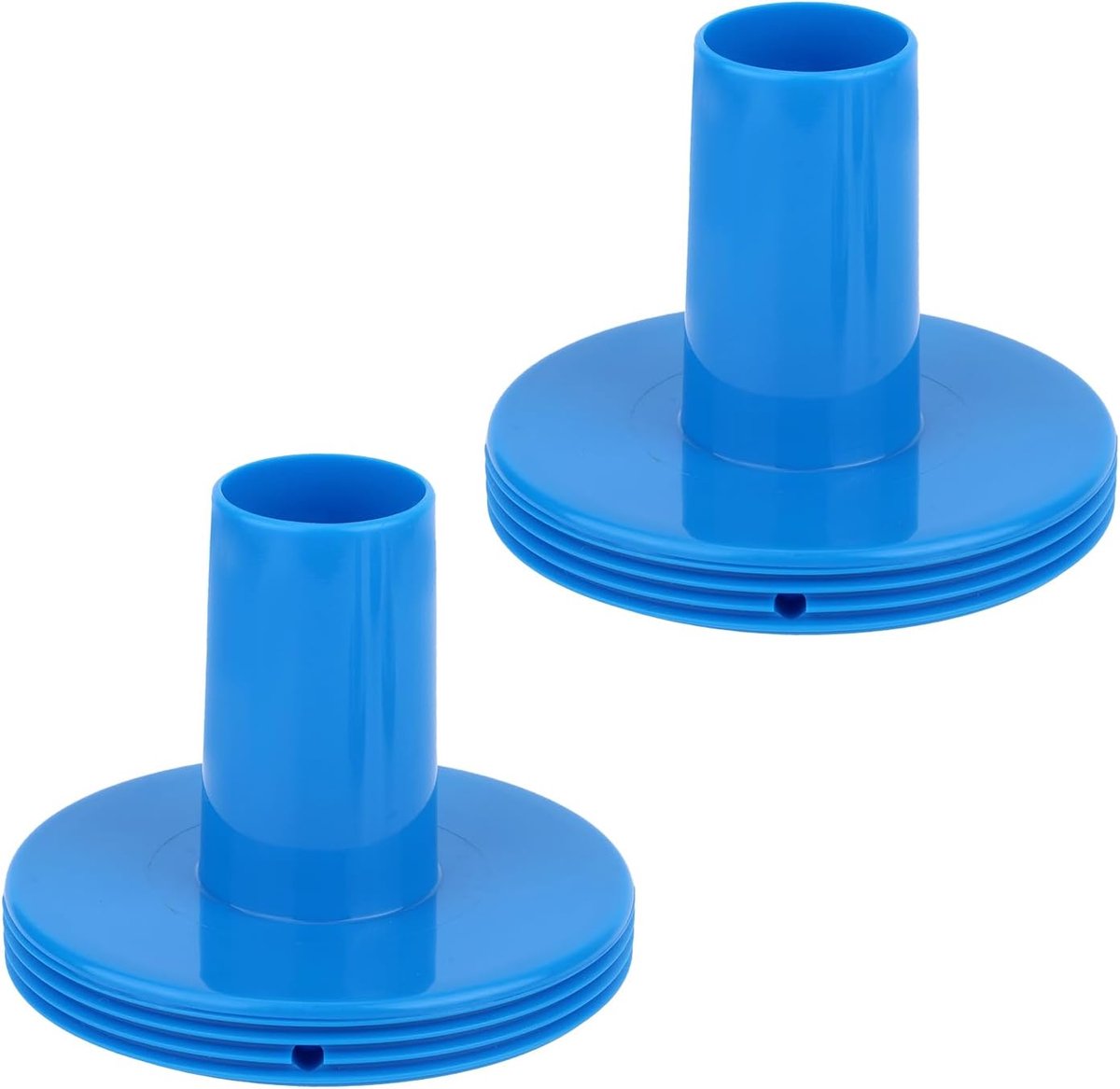 SnelShoppen - 2 Stuks Zeefconnector voor Intex Zwembad 1-1/4" Aansluiting, Vervangingsonderdeel 11070, Duurzaam PVC, Blauw, Voor Zwembadaccessoires