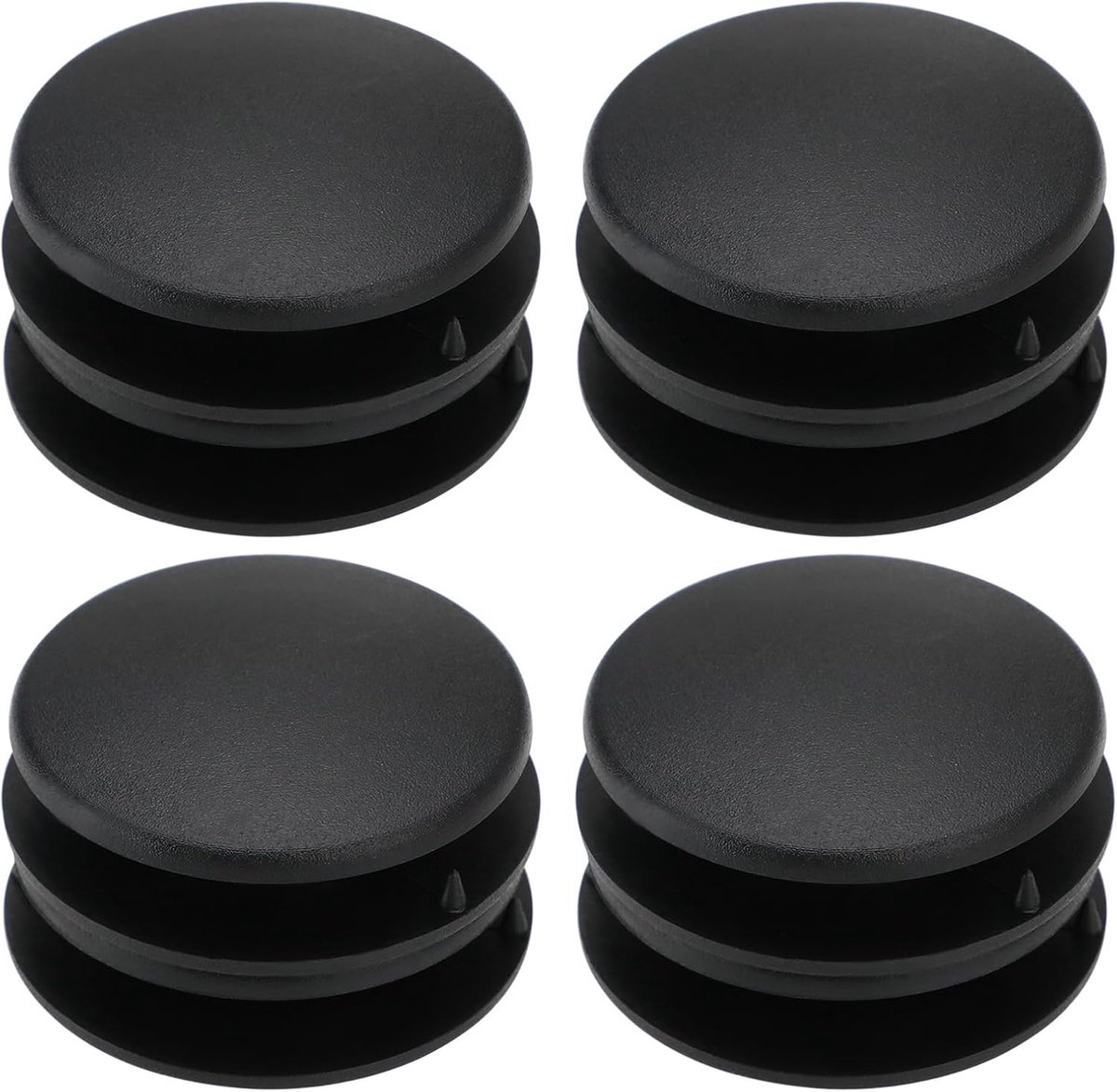 SnelShoppen - 4 Sets Auto Dubbele Laag Tapijt Clips 42mm Antislip Gesp Zwarte Kunststof Ronde Vloermatten Bevestigingsclips Voor Auto Tapijten