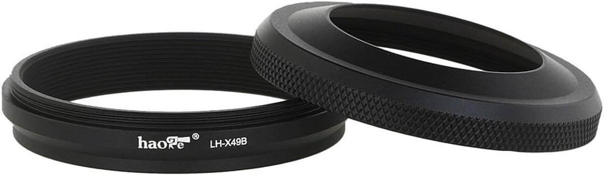 2-in-1 Metalen Ultra-dunne Lenskap met Adapterring voor Fujifilm FinePix X100 Series - Bescherming, Schaduw en Vervangingsaccessoire voor DSLR Camera's