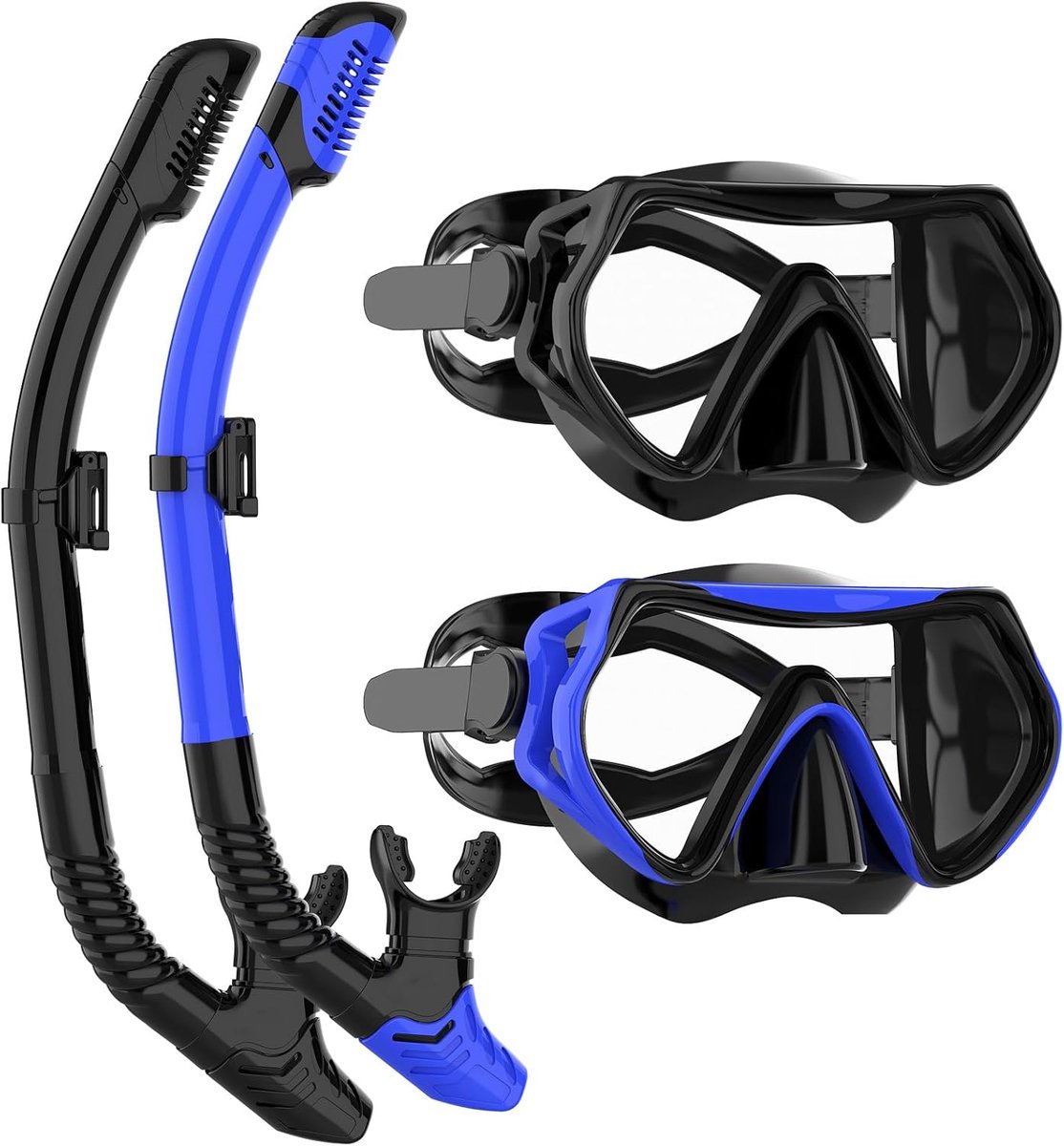 SnelShoppen - Snorkelset voor Volwassenen, Duikmasker met Droge Snorkel, Anti-Lek en Anti-Vogels Zwemgoggles, Duikmasker voor Mannen en Vrouwen, 180°