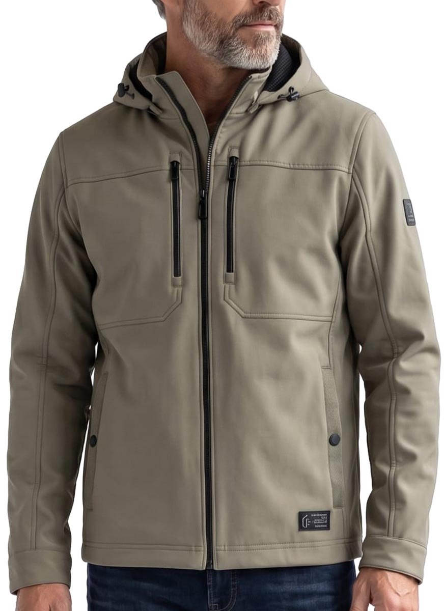 Casa Moda - Heren Softshell Jas - 126410230 - 311 Oil Green